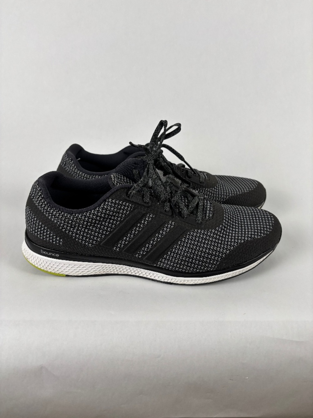 Adidas, Black and Gray, Athletic, Run/Walk Shoes, Bounce, Men's Size 12